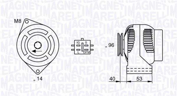 MAGNETI MARELLI Генератор 063377427010